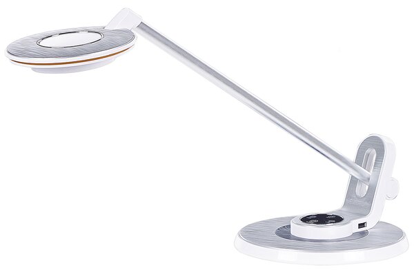 LED stolní lampa CORVUS se stmívačem Kov Bílá/Stříbrná