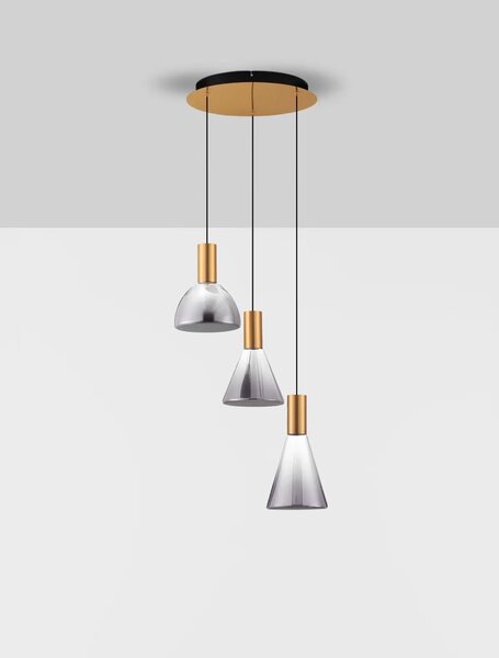 Designový lustr Voi 3 Šedá
