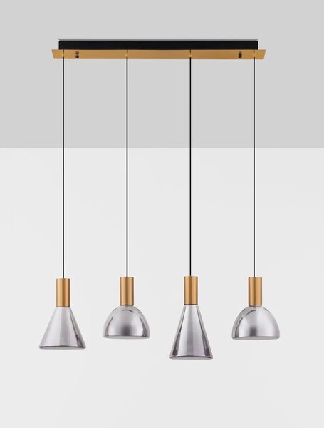 Designový lustr Voi 4 line Šedá