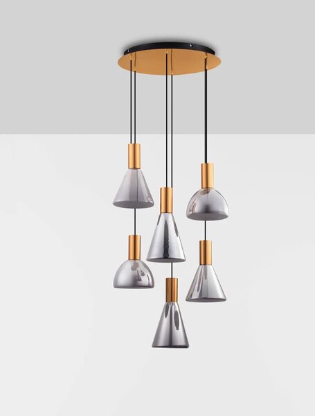Designový lustr Voi 6 Šedá