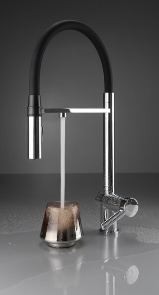 Deante Magnetic, dřezová baterie s připojením vodního filtru a elastickým výtokem, chromová, BRM_075M