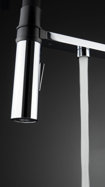 Deante Magnetic, dřezová baterie s připojením vodního filtru a elastickým výtokem, chromová, BRM_075M