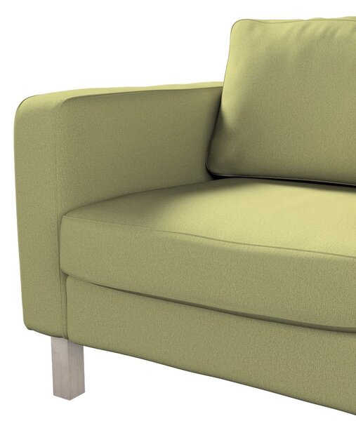 Potah na křeslo IKEA Karlstad, krátký barva zelená látka lesklé, sametová