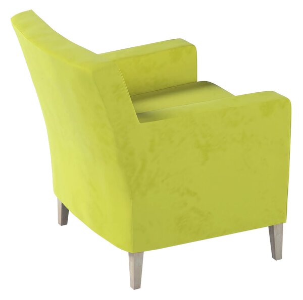 Potah na křeslo IKEA Karlstad barva zelená látka lesklé, sametová