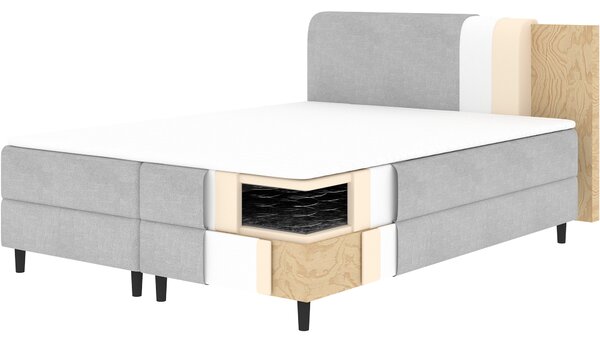 Eltap Čalouněná postel Cortiko s úložným prostorem Materiál a barva potahu: Modullo 35 - zelená, Rozměr: 140x200