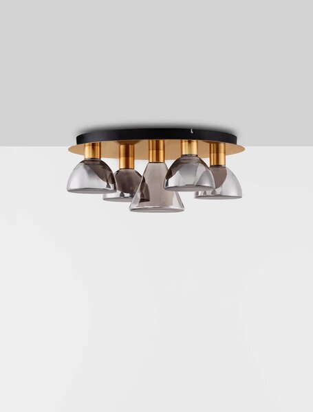 Designové stropní svítidlo Voi 5 Šedá
