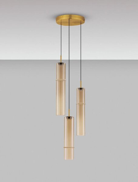 Designový lustr Sano 3 Zlatá