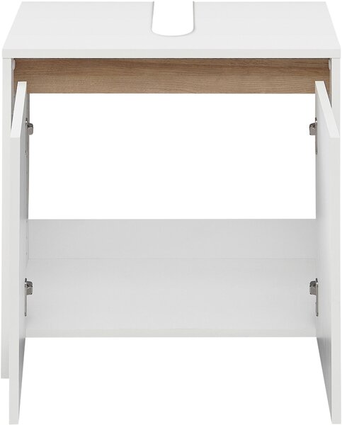 SKŘÍŇKA POD UMYVADLO, bílá, barvy dubu, bílá, 61,8/59,3/32,2 cm Xora - Koupelnové série, Online Only