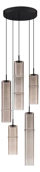 Designový lustr Sano 5 Smoky – Černá