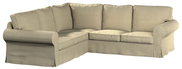 Potah na pohovku IKEA Ektorp rohová barva béžová látka pletený vzor