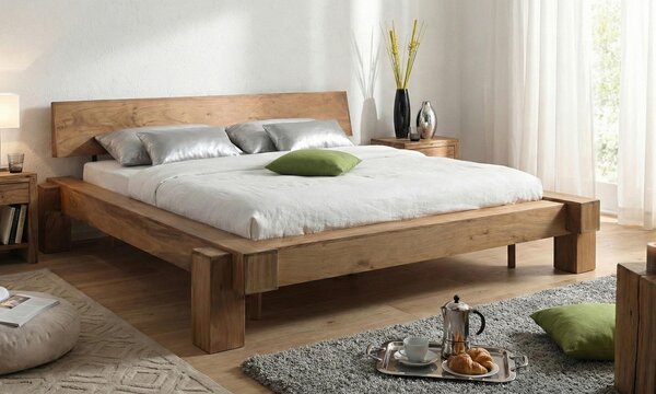 TRÁMOVÁ POSTEL, 200/200 cm, barvy akácie MID.YOU - Online Only postele, Online Only