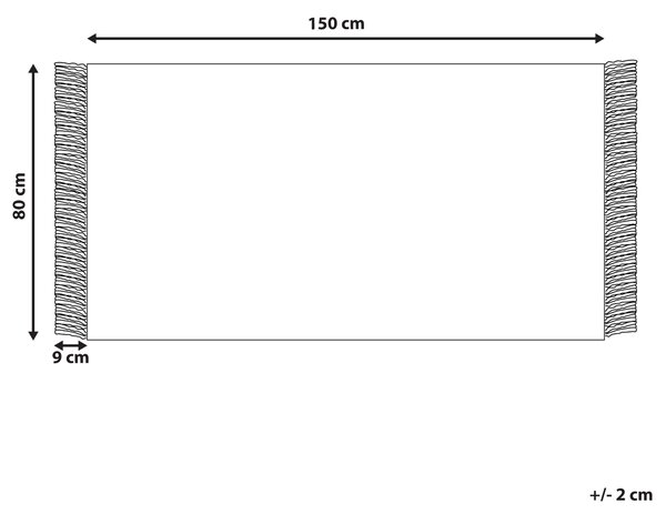 Koberec EMIRLER Bílá 80 x 150 cm Vlna