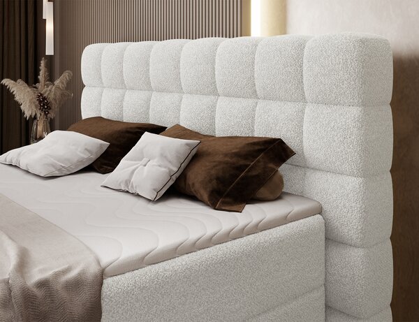 Eltap Čalouněná postel Camma s úložným prostorem Materiál a barva potahu: Calmora 18 - béžová, Rozměr: 140x200