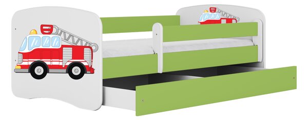 Kocot kids Dětská postel Babydreams hasičské auto zelená, varianta 70x140, bez šuplíků, bez matrace