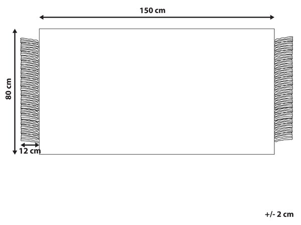 Koberec TACETTIN Bílá 80 x 150 cm Vlna