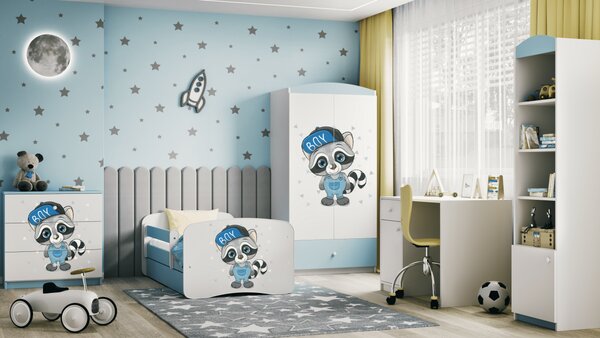 Kocot kids Dětská postel Babydreams mýval modrá, varianta 70x140, bez šuplíků, bez matrace