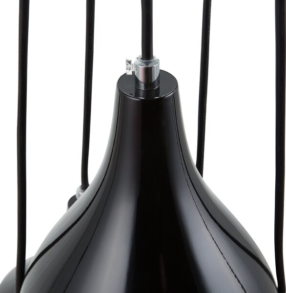 Závěsná lampa SAVIO Kov Černá Zlatohnědá