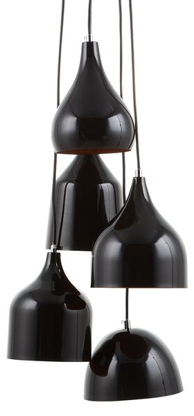 Závěsná lampa SAVIO Kov Černá Zlatohnědá