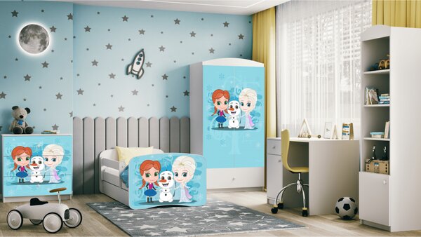 Kocot kids Dětská postel Babydreams Ledové království bílá, varianta 70x140, bez šuplíků, bez matrace