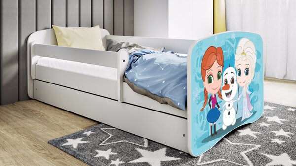 Kocot kids Dětská postel Babydreams Ledové království bílá, varianta 70x140, bez šuplíků, bez matrace