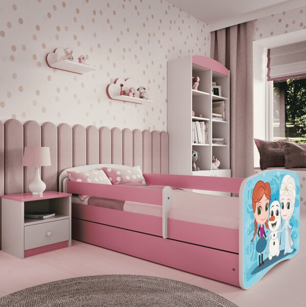 Kocot kids Dětská postel Babydreams Ledové království růžová, varianta 70x140, bez šuplíků, bez matrace