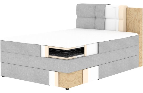 Eltap Čalouněná postel Kasped s úložným prostorem Materiál a barva potahu: Paolli 04 - šedá, Rozměr: 120x200