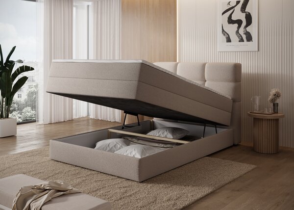 Eltap Čalouněná postel Kasped s úložným prostorem Materiál a barva potahu: Paolli 04 - šedá, Rozměr: 120x200