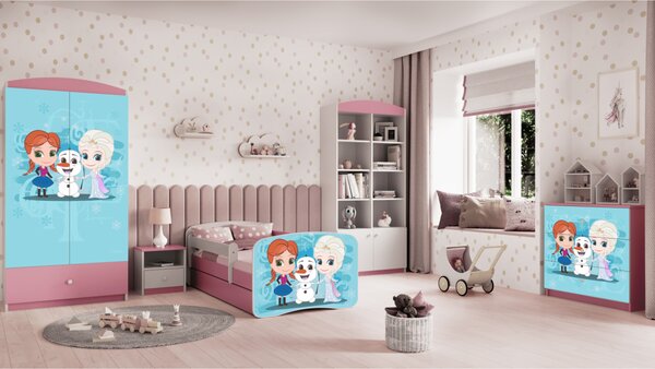 Kocot kids Dětská postel Babydreams Ledové království růžová, varianta 70x140, bez šuplíků, bez matrace