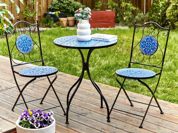 Bistro stolek CIGLIANO 60 cm 60 cm Kov Černá
