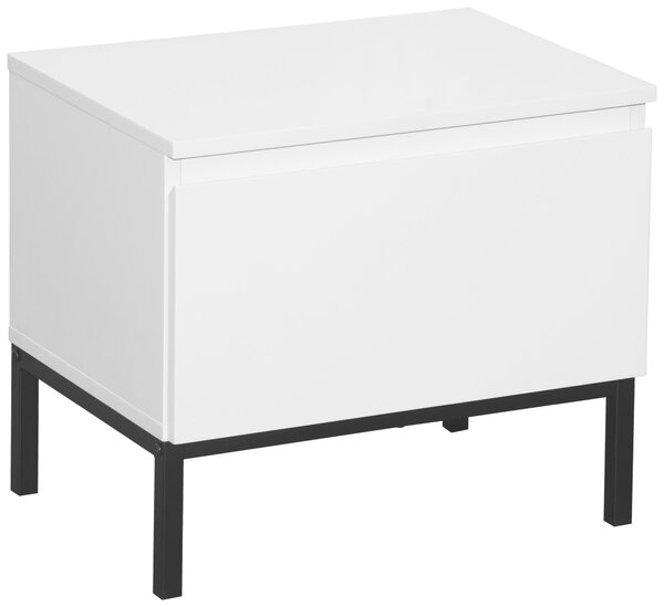 NOČNÍ STOLEK, bílá, 49/43/35 cm Hom`in, Online Only