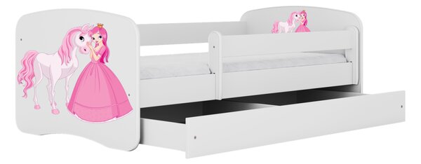 Kocot kids Dětská postel Babydreams princezna a poník bílá, varianta 70x140, bez šuplíků, bez matrace