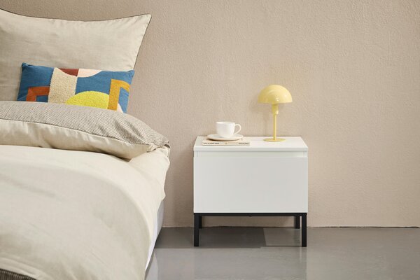 NOČNÍ STOLEK, bílá, 49/43/35 cm Hom`in, Online Only
