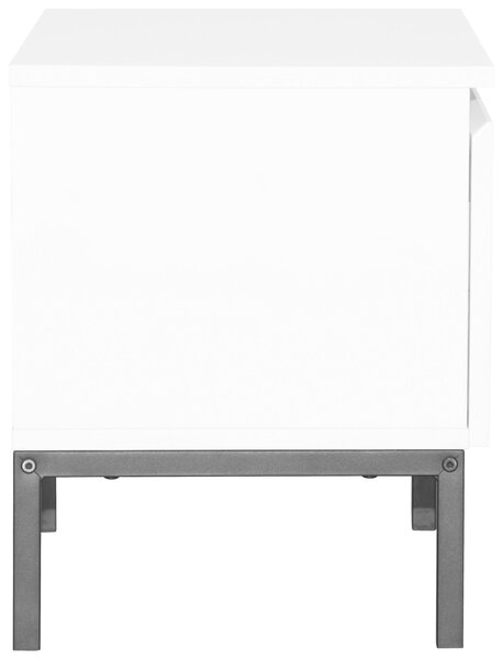 NOČNÍ STOLEK, bílá, 49/43/35 cm Hom`in, Online Only