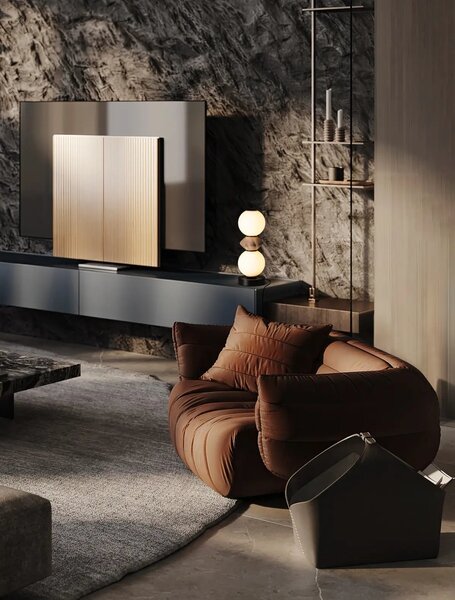 Designová stolní lampa Pallina B – Hnědá