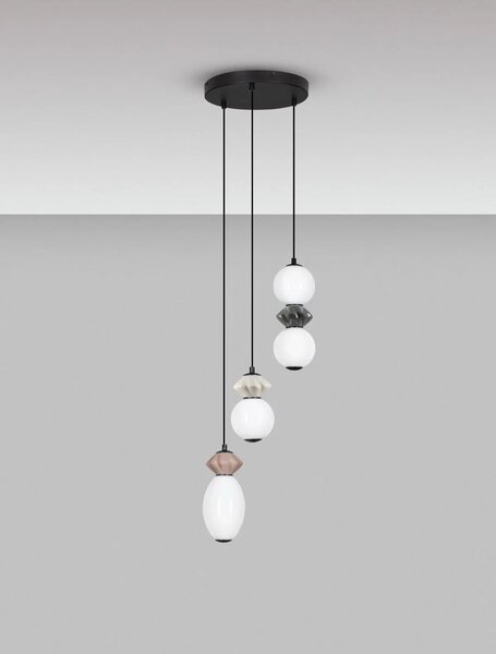 Designový lustr Pallina 3 – Šedá