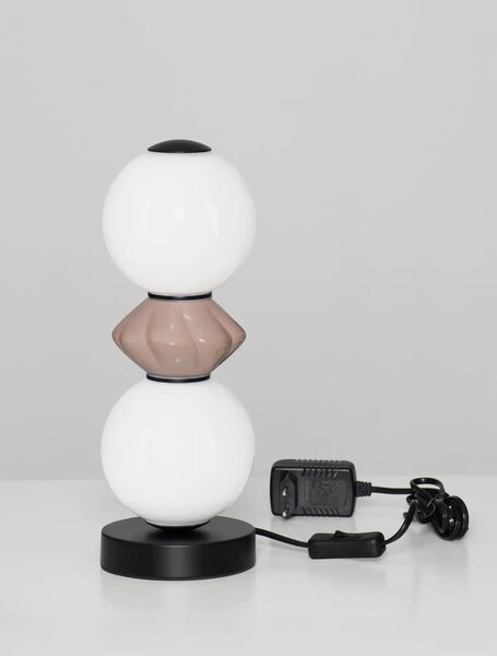 Designová stolní lampa Pallina B – Hnědá