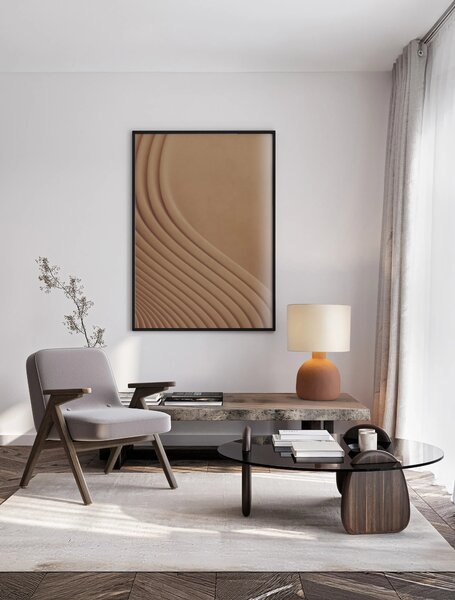 Designová stolní lampa Separe – Hnědá