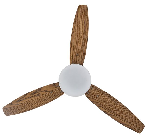 Stropní ventilátor se světlem MLAVA s dálkovým ovládáním LED Hnědá