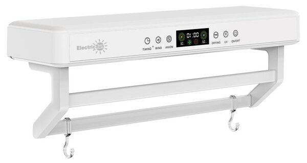 Sušák na ručníky s UV dezinfekcí, do koupelny nebo kuchyně, nástěnný, 60 cm, 450 W, ElectricSun PREMIUM bílý