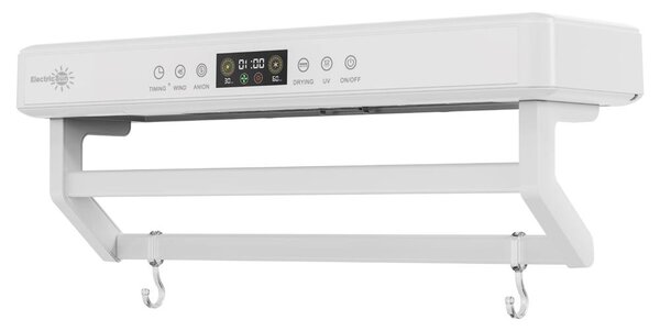 Sušák na ručníky s UV dezinfekcí, do koupelny nebo kuchyně, nástěnný, 60 cm, 450 W, ElectricSun PREMIUM bílý