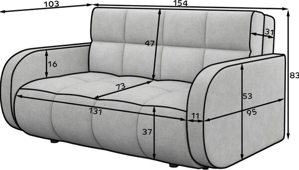 Eltap Rozkládací pohovka Deverio 3 Materiál a barva potahu: Aura 45 - žlutá