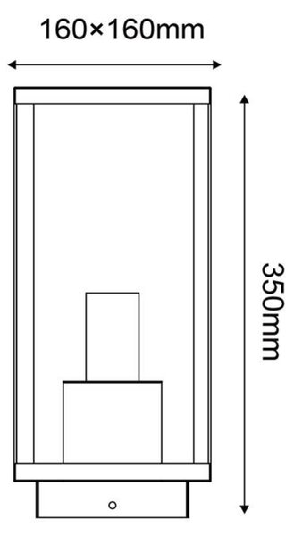 ACA Lighting šedá venkovní stojací lampa CELIA 1XE27 IP44 čiré sklo CELIA1FG