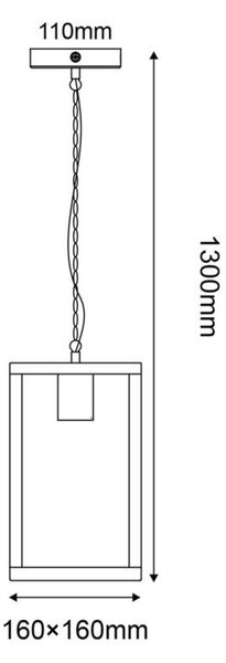 ACA Lighting šedé venkovní závěsné svítidlo CELIA 1XE27 IP44 s čirým sklem CELIA1PG