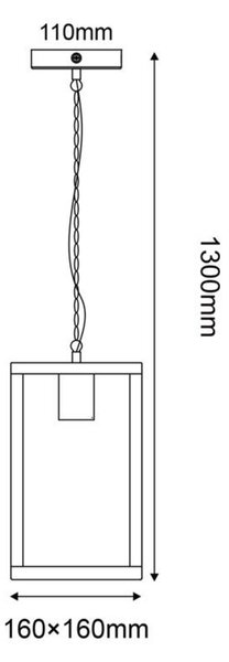 ACA Lighting bílé venkovní závěsné svítidlo CELIA 1XE27 IP44 s čirým sklem CELIA1PWH