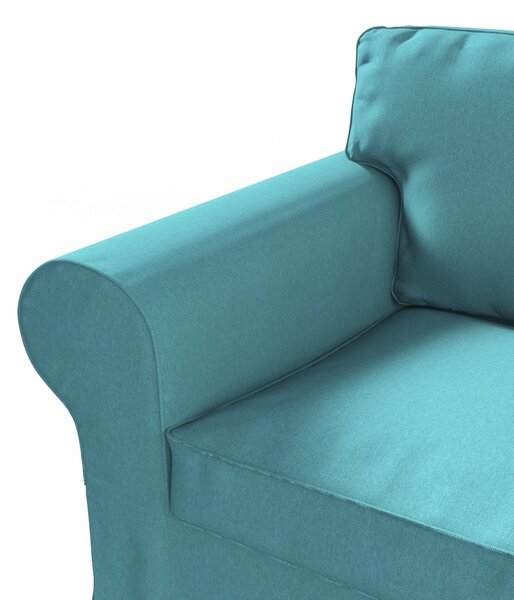 Potah na křeslo IKEA Ektorp barva modrá látka pletený vzor