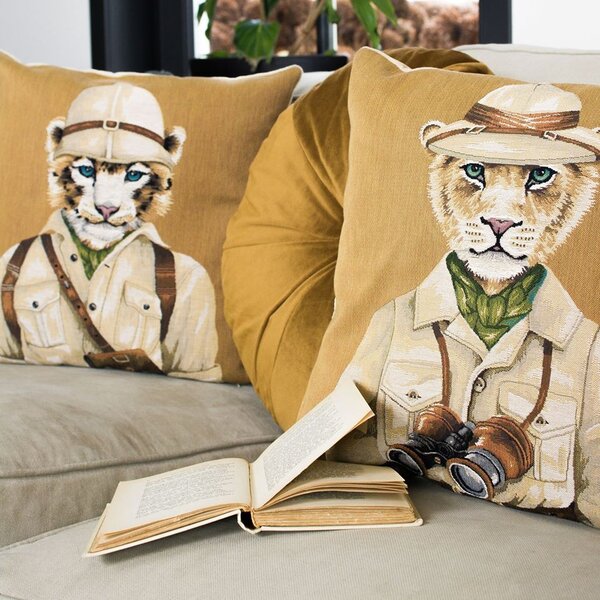 Gobelínový polštář safari Panter - 45*15*45cm - Mars & More