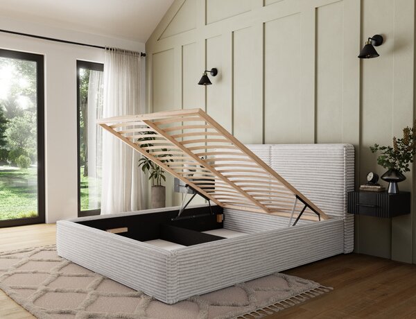 Eltap Čalouněná postel Pesillo s úložným prostorem Materiál a barva potahu: Modullo 03 - světle šedá, Rozměr: 140x200