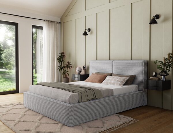 Eltap Čalouněná postel Pesillo s úložným prostorem Materiál a barva potahu: Modullo 03 - světle šedá, Rozměr: 140x200