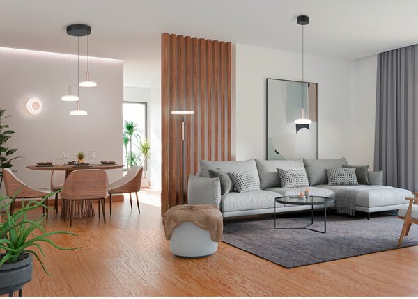 Béžové LED stmívatelné nástěnné svítidlo ø 22 cm Celeste – Trio