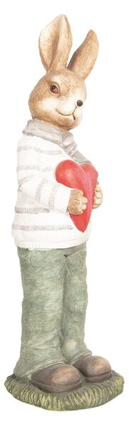 Velikonoční dekorace Králík se srdcem - 19*18*60 cm - Clayre & Eef